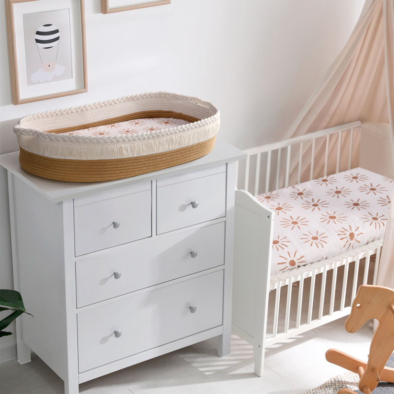 Beduma Home Baby Changing Basket/Moses Basket with Waterproof Mattress